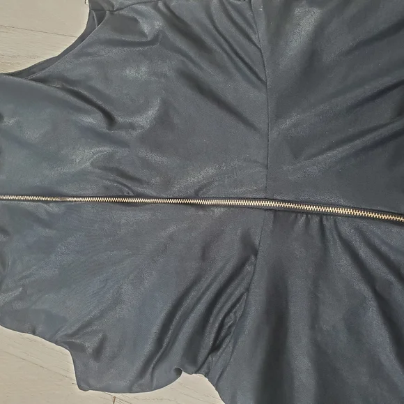 Agnes and Dora Fit & Flare Leather Style A-Line Dress - Picture 6 of 8